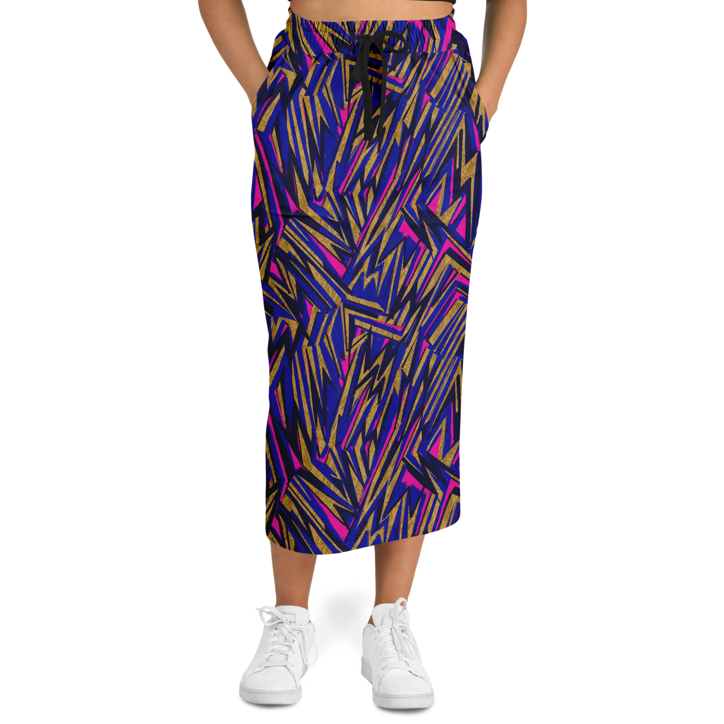 HV chaos  gold 75 Athletic Long Pocket Skirt - AOP - Choi Cheung