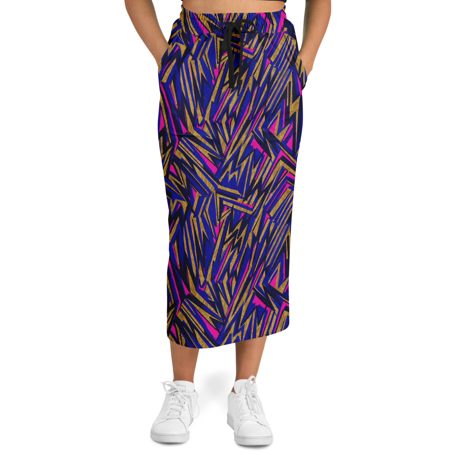 HV chaos  gold 75 Athletic Long Pocket Skirt - AOP - Choi Cheung