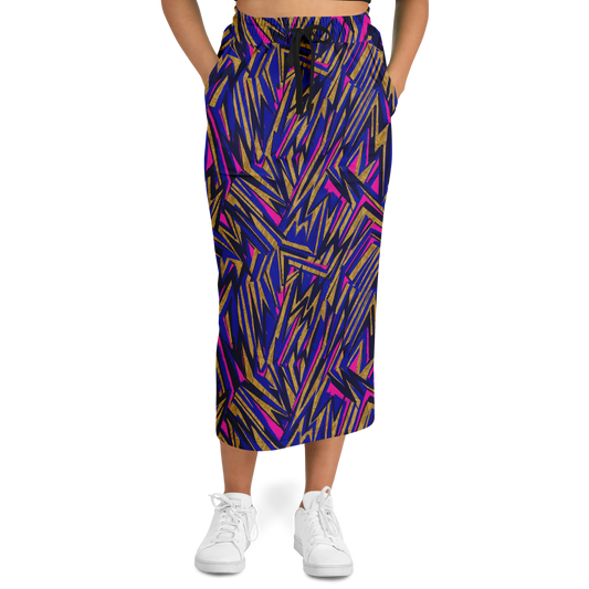 HV chaos  gold 75 Athletic Long Pocket Skirt - AOP - Choi Cheung