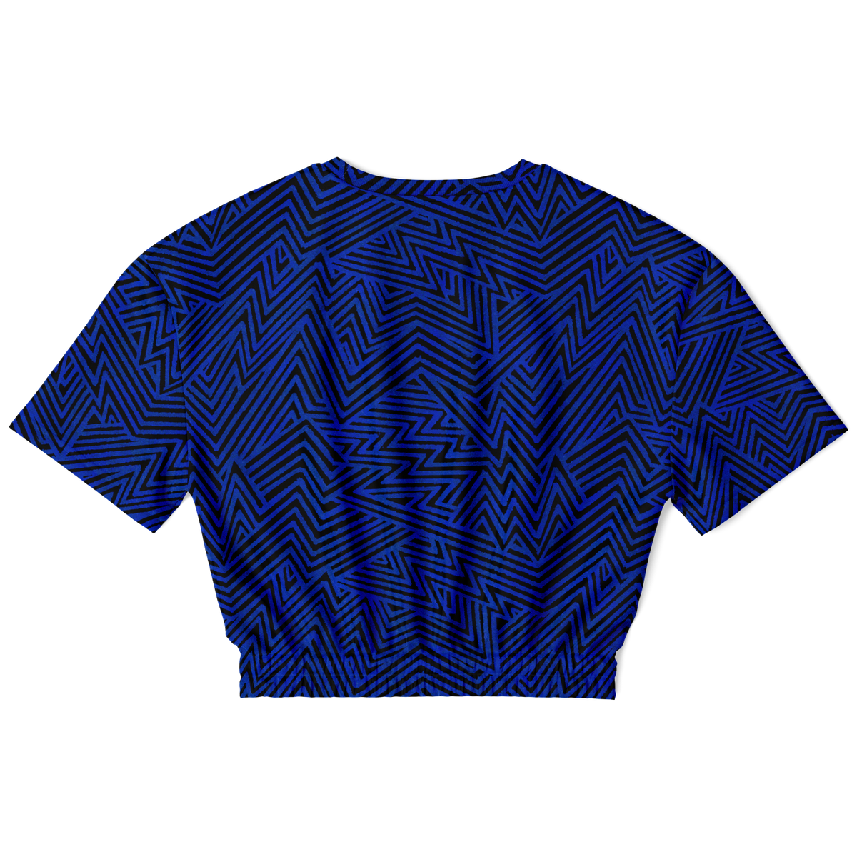 Lightning V2 BLK blue 50 Athletic Cropped Short Sleeve Sweatshirt - AOP - Choi Cheung