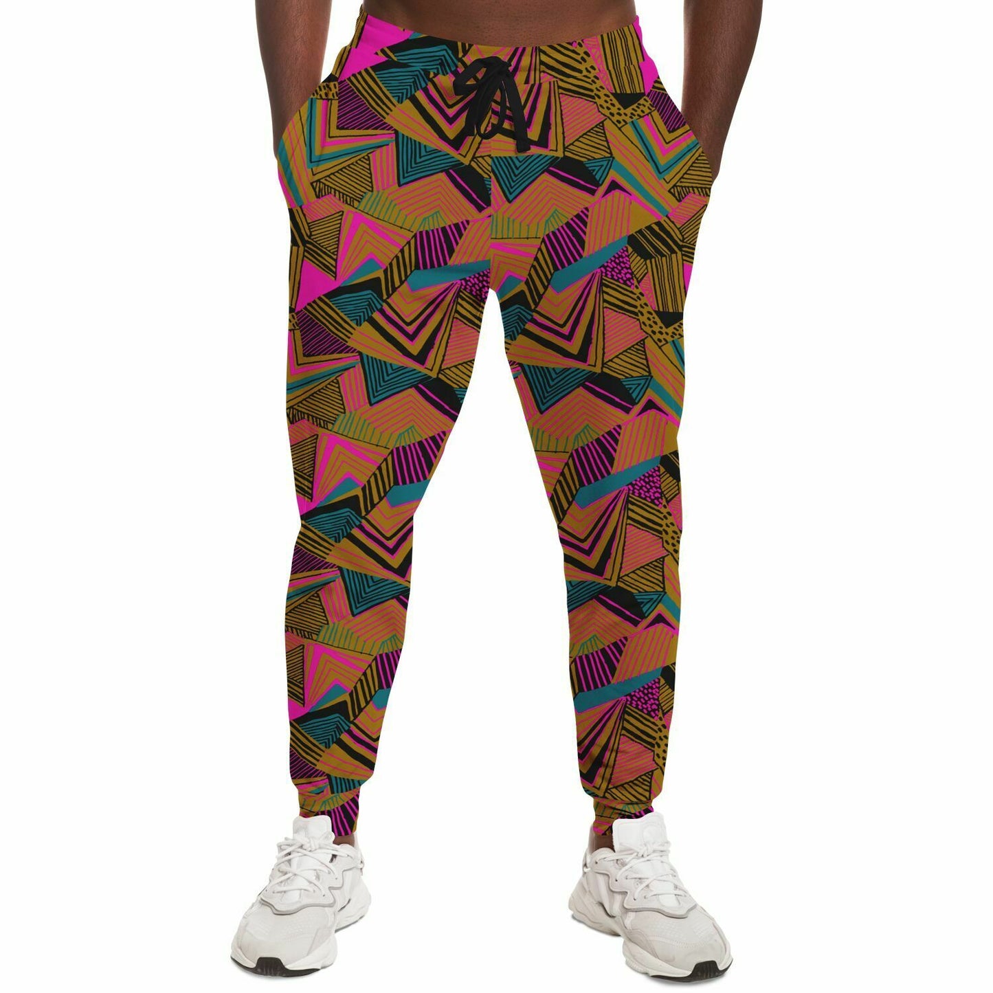 Geometric print fashion Jogger - Mustard - Choi Cheung