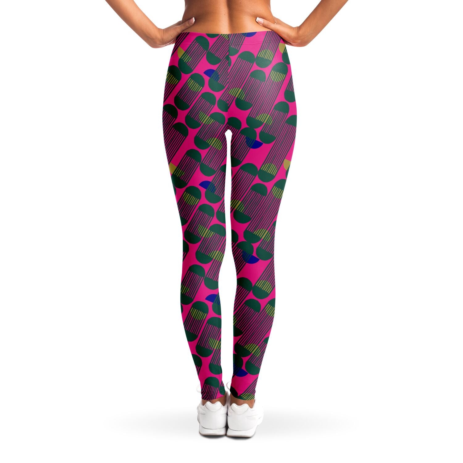 Pink  geometric print  legging - Choi Cheung