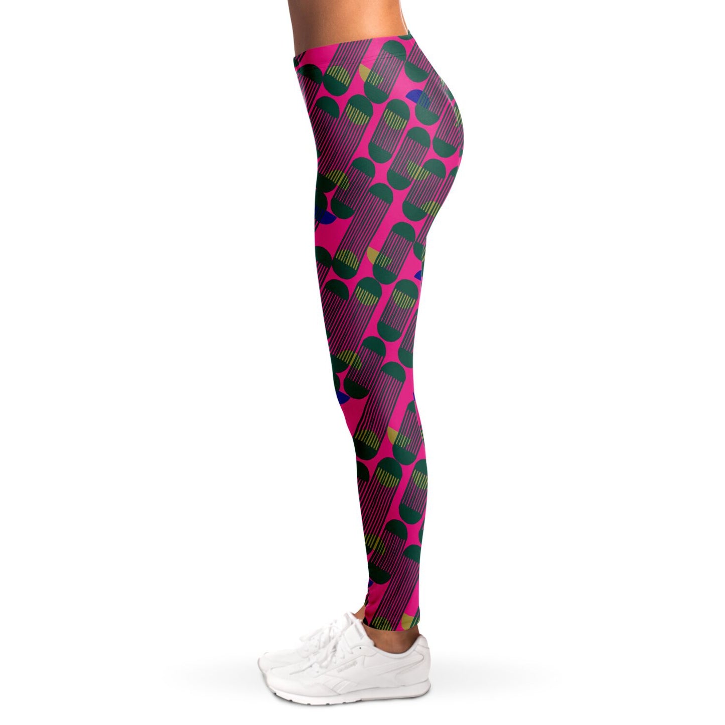 Pink  geometric print  legging - Choi Cheung