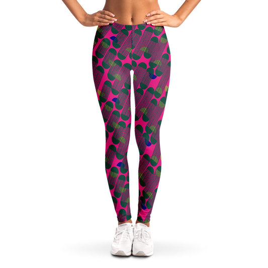 Pink  geometric print  legging - Choi Cheung